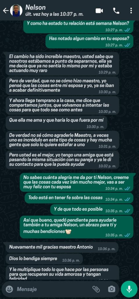 Testimonio WhatsApp 2